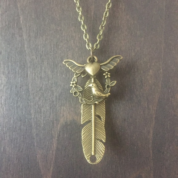 ⛓HANDMADE TRIPLE LAYER BRASS CHARM NECKLACE ⛓ - Picture 2 of 4